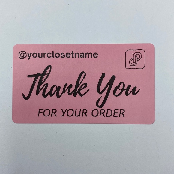 200 Custom Personalized Pink Thermal Labels Closet Name Stickers - Picture 3 of 3